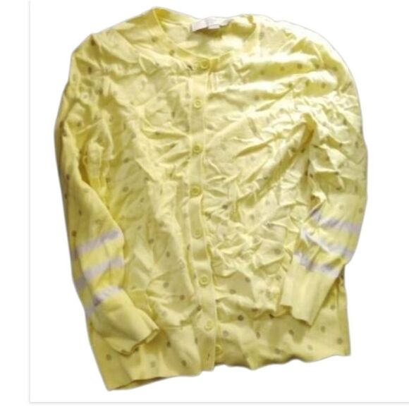 Loft yellow polka dots cardigan - Picture 1 of 4